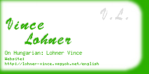 vince lohner business card